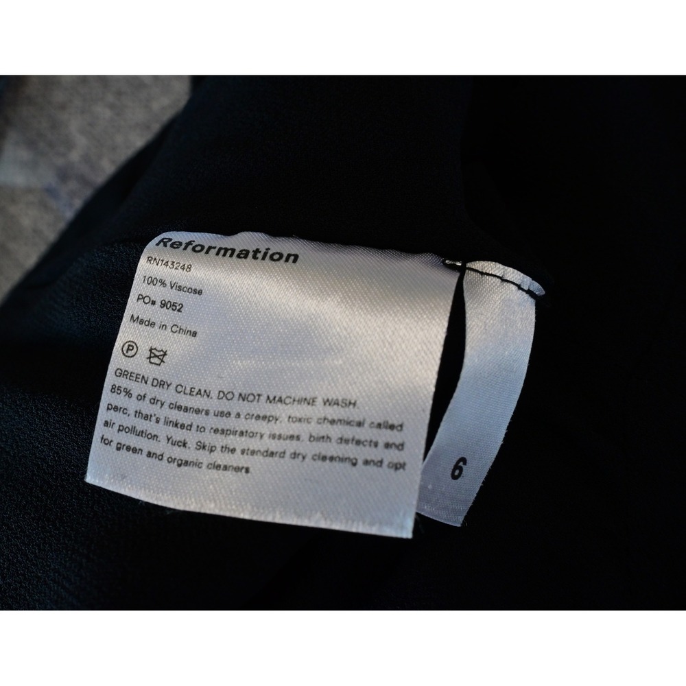 Reformation Black Midi Dress Women Size XS - Picture 9 of 9